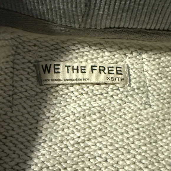 We The Free Lou Day Cardi Cardigan Sweatshirt XS NEW With Tags Heather Grey - Picture 10 of 10